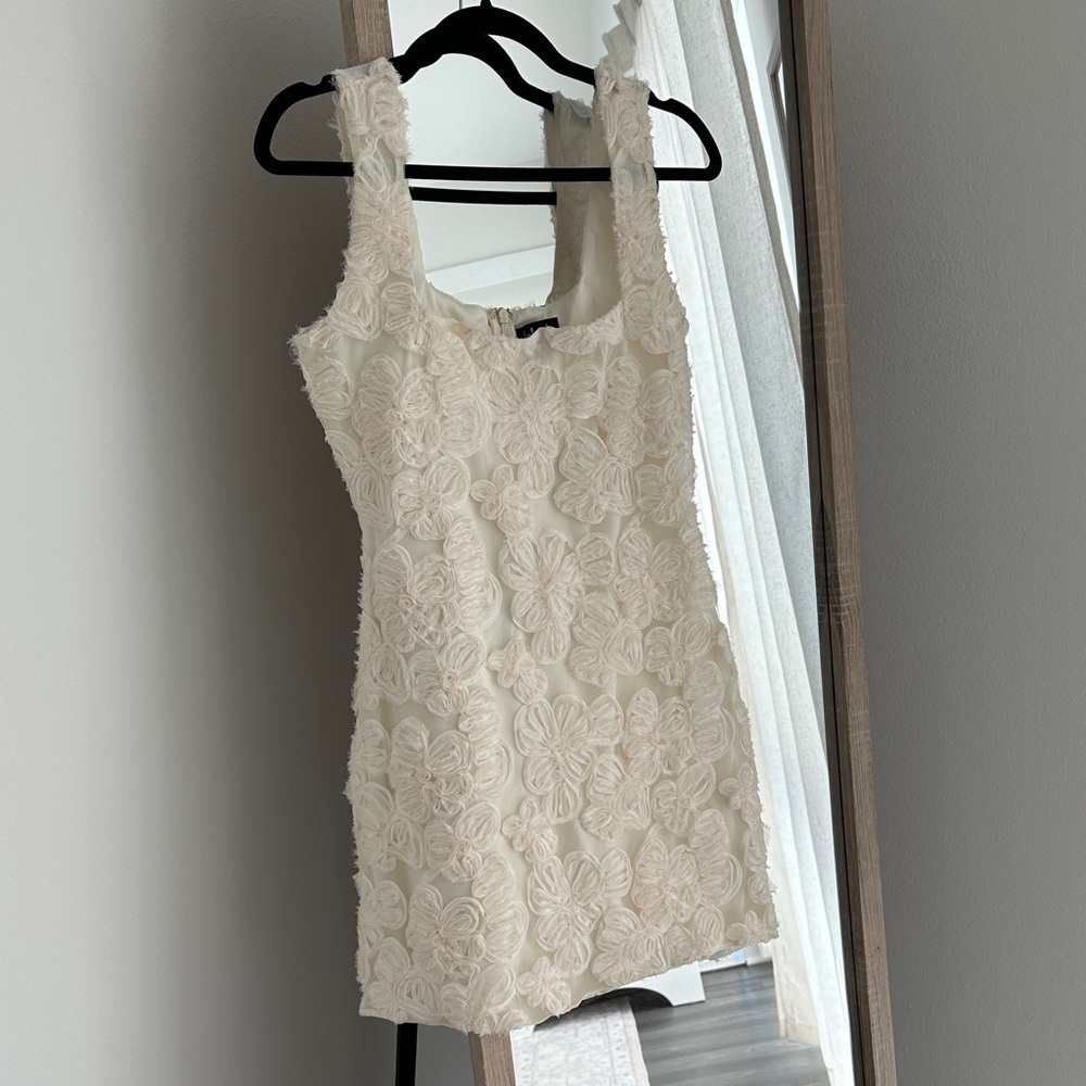 Ivory Floral Mini Dress